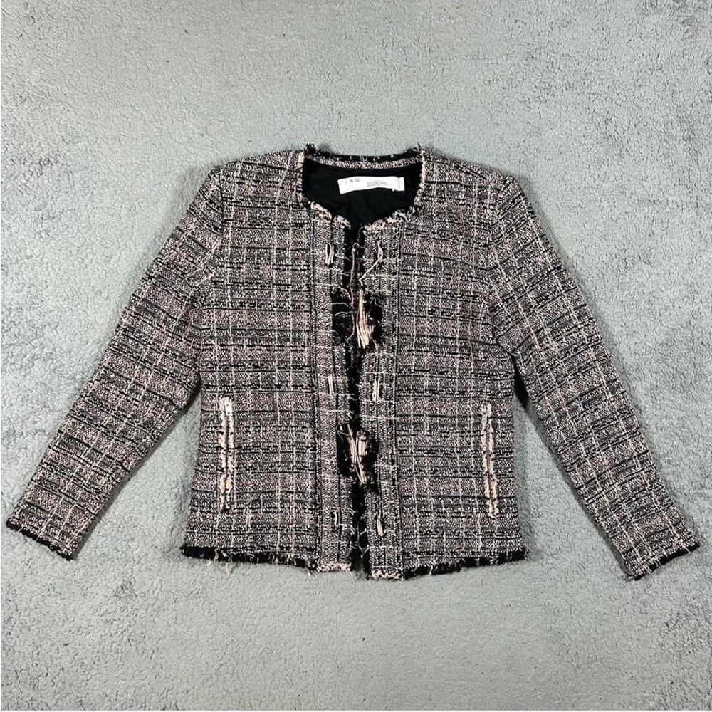 IRO Black and Pink Tweed Blazer